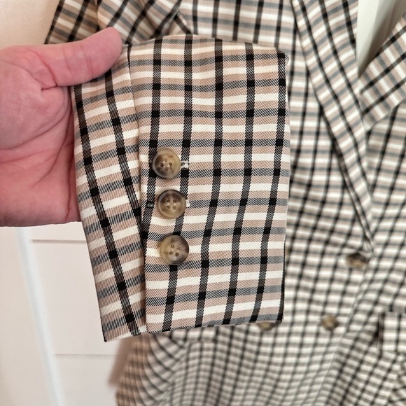 EXPRESSxNEGIN MIRSALAHI plaid boyfriend woman blazer Corpcore oversized XXS - Picture 6 of 14